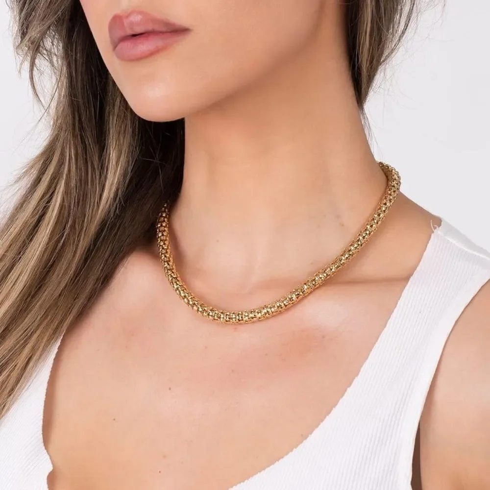 NEW 18K Gold Plated Elegant Gold Chain Necklace